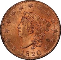 L1C 1820 LARGE DATE. PCGS MS64+ RD CAC