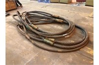 6 Large Steel Lifting Cables