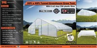 30FT X 40FT CLEAR FILM TUNNEL GREENHOUSE C/W FRONT