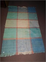 WOVEN RUG 54" X 80" WITH FRINGE HAND WOVEN