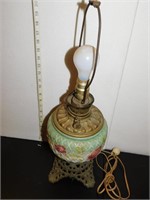 ELECTRIFIED OIL LAMP MADE IN USA WITH RAISED