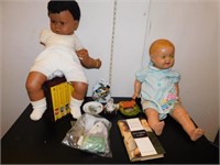 TWO LIFE LIKE DOLLS, VHS NATIONAL GEOGRAPHIC,