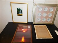 FRAMED WATERFALL PICTURE, FRAMES. FRAMED CHINA