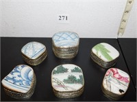 TRINKET BOXES GROUP OF 6