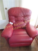 RED LAZYBOY LEATHER RECLINER