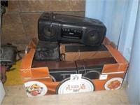 RCA cassette player, misc smaller speakers