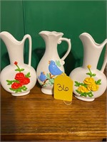 Hand Painted Vases-3 Total