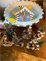 Christmas Bowl & Snowmen