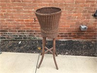 Painted Wicker Plant Stand