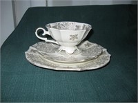 Bavarian China Teacup, Plate, and Saucer