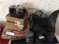 Nikkormat Nikon 35mm Camera with Bag