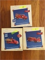 3 Hallmark Keepsake Fire Truck Ornaments