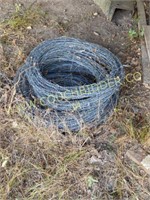 several rolls of barbed wire