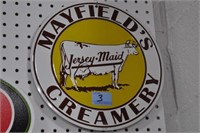 METAL "MAYFIELD'S CREAMERY" SIGN