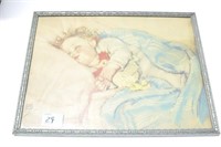 SLEEPING BABY PRINT BY MAUD TAUSER FANOEL