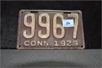 1929 CONNECTICUTT LICENSE PLATE