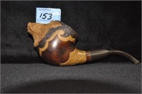 "BOAR'S HEAD" CARVED SMOKING PIPE