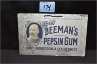 BEEMAN'S PEPSIN GUM ADVERTISING SIGN