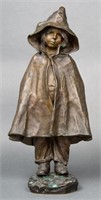 E Beetz-Charpentier Little Red Riding Hood Bronze