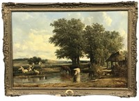 O/C, ALFRED VICKERS, 1848 "THE WATERING HOLE"