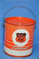 Vintage "Phillips 66" 10 lbs. bailed can