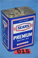 Vintage "Sears" 2-gal metal oil can