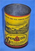 Early 5-qt "Pennzoil" oil tin (United Air Lines)