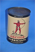 Vintage unopened Archer "Aircraft" 10-W, 1-qt tin