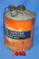 1935 Sears "Cross Country" Motor Oil 5-gal cont.