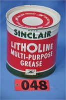 Vintage Sinclair "Litholine" 10 lb metal container