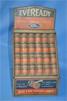 Early Eveready 10¢ Batteries metal store display