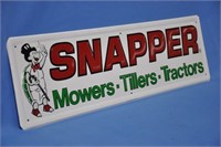 1979 Snapper embossed metal sign