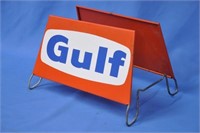 Vintage Gulf metal tire stand