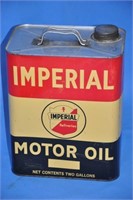 Vintage Imperial 2-gal metal oil container