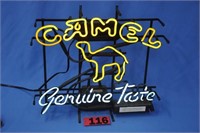 Camel Genuine Taste working neon sign, 22"W x 20"T