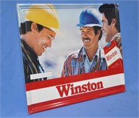 1981 Winston self-framing metal sign, 22" x 18"