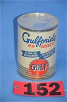 Vintage Gulfpride 1-qt oil tin, relidded