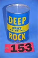 Vintage Deep Rock 1-qt oil tin, relidded
