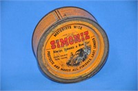 Early Simoniz tin wax can (notice the old car)