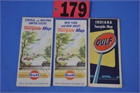Vintage Gulf road maps, TIMES THE MONEY
