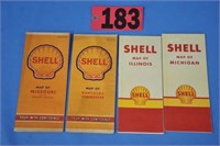 Vintage Shell road maps back to the 40's