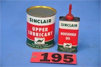Vintage Sinclair tins, (1) 1-pint, (1) 4-oz