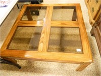 Square Coffee Table w/Glass Inserts