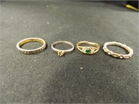 Rings; Assorted Styles & Sizes (17)