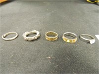 Rings; Assorted Styles & Sizes (17)