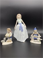 Lot of 3 Porcelain Figurines