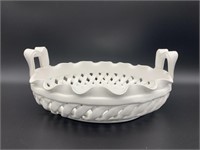 White Porcelain Reticulated Basket