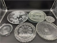 7pc Lot of Glass Platters