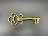 Large 8.5in Decorative  Brass Key