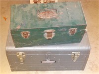 2 Metal tool boxes w/contents